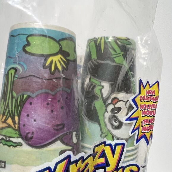 2003 DIXIE Krazy Kritters Cups 80 Count 7 oz. Unopened Jungle Panda Lion Hippo - Picture 7 of 7
